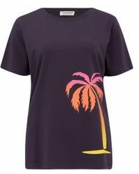 Sugarhill - maggie Palm Print T Shirt Cotton - Lyst