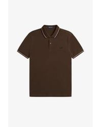 Fred Perry - Twin Tipped Polo-shirt Burnt Tobacco M - Lyst