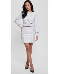 Guess - Sofia Mini Tweed Skirt Or Check Tweed - Lyst