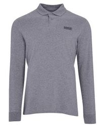 Barbour - Anthracite Marl International Essential Long Sleeve Polo Shirt - Lyst