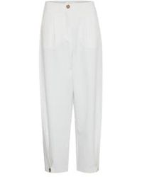 B.Young - Bydeceri Button Trousers Marshmallow Uk 8 - Lyst
