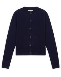 Burrows and Hare - Knitted Cardigan Navy Xl - Lyst