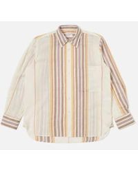 Universal Works - Square Pocket Shirt Mala Stripe Ecru S - Lyst