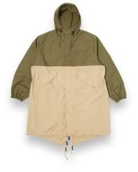 Universal Works - Beach Parka 30101 Recycled Poly Tech Olive/sand Xs - Lyst