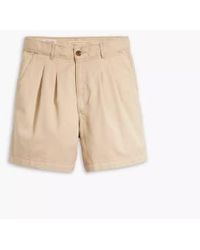 Levi's - Safari Neutral Pleated Shorts W25 - Lyst
