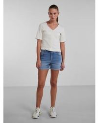 Pieces - Turn Up Shorts - Lyst