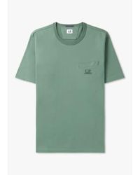 C.P. Company - Mens 30/2 t-shirt poche twisted jersey en vert - Lyst