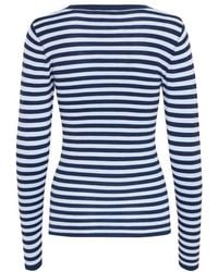 Ichi - Diane Striped Long Sleeved Jumper - Lyst