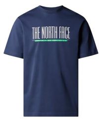 The North Face - T Shirt Est 1966 Bleu Marine - Lyst