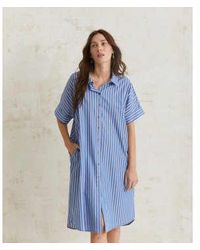 Yerse - Cotton Poplin Striped Shirt Dress Xs - Lyst