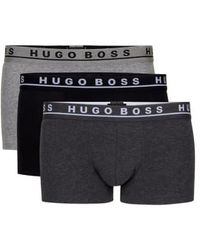 BOSS - Open 3 Pack Of Stretch Cotton Trunks With Logo Waistband 50325403 061 S - Lyst