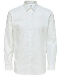 SELECTED - Camisa lgada blanca - Lyst