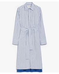 New Arrivals - Maxmara weekend edipo camisa azul vestido seda - Lyst