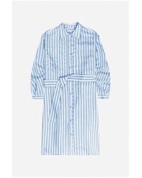 Munthe - Mateo -streifenhemdkleid mit gürtelgröße: 10, col: blau/weiß - Lyst