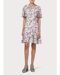 Paul Smith - Small Floral Print Fit And Flare Dress Size 14 Col Pin - Lyst