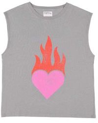 Sisters Department - Heart-Gray Sleeve T -Shirt - Lyst