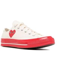 COMME DES GARÇONS PLAY - Play Comme Des Garcons Comme Des Garcons Play X Converse Or Chuck 70 Low Top Sneakers Or Or Red Soles - Lyst