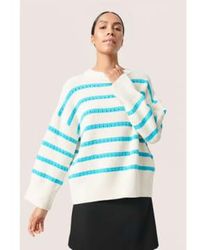 Soaked In Luxury - Ravalina Stripe Pullover And Sea Jet Small - Lyst