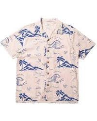 Nudie Jeans - Arvid Waves Hawaii Shirt Ecru / M - Lyst