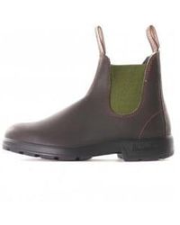 Blundstone - 519 Leather With Olive Elastic Boots Uk 3 - Lyst