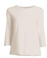 Weekend by Maxmara - Multie Jersey Crew Neck Top Size: L, Col: Ivory L - Lyst