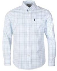 Barbour - Camisa tattersall 16 tailored azul claro - Lyst