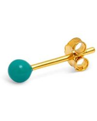 Lulu - Color Ball Earring Gold Plated Brass - Lyst