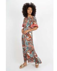 Traffic People - Rene Dress In And Blue Paisley Print - Lyst