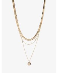 Pieces - Hymmi Necklace Silver Effect - Lyst