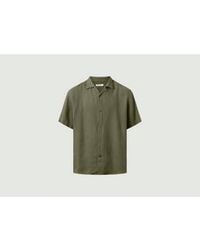 Knowledge Cotton - Linen Short Sleeve Shirt S - Lyst