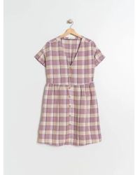 indi & cold - Indiandcold Lilac Rustic Check Dress - Lyst