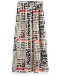 Scotch & Soda Printed Skirt With Pleats - Multicolor