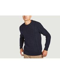 Sunspel - Merino Cable Knit Sweater L - Lyst
