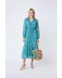 Suncoo - Long Caina Cashmere Print Dress T1 - Lyst