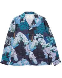 Folk - Ls Soft Collar Shirt Est Print Navy Th 3 - Lyst