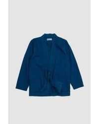 Universal Works - Tie Front Jacket Washed Herringbone Denim - Lyst