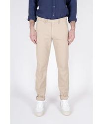 Briglia 1949 - Beige Slim Fit Cotton Chino Pant Double Extra Large - Lyst