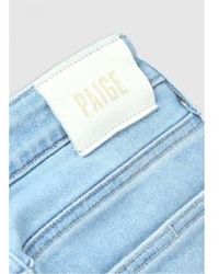 PAIGE - Womens Flaunt Bombshell Crop Skinny Stretch Jeans In Park Ave With Live Hem - Lyst