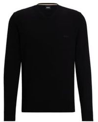 BOSS - Pacello V-neck Cotton Sweater 50506042 001 S - Lyst