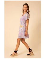 Hale Bob - Mosaic Print V Neck Short Dress Col Multi Size - Lyst