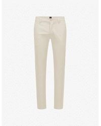 BOSS - Jeans chinos slim schino blanco abierto - Lyst