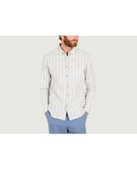 Olow - Striped Cotton Shirt Bud Xl - Lyst