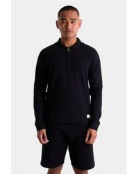 Android Homme - Embroidered Long Sleeve Zip Polo Double Extra Large - Lyst