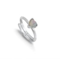 SVP Jewellery - Audie Labradorite Adjustable Ring Silver / - Lyst