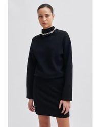 Second Female - Robe en tricot noir yuna - Lyst