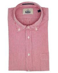 B.D. Baggies - Camicia Bradford Cotton Stripes Uomo /red S - Lyst