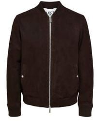 SELECTED - Archive Bomber Suede Jacket - Lyst