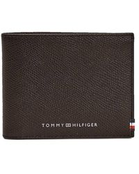 Tommy Hilfiger Chestnut Business Mini Card Wallet Strukturiert - Braun