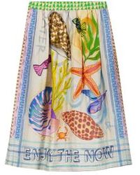 ME 369 - Vanessa Print Midi Skirt In Magic Ocean - Lyst