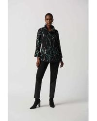 Joseph Ribkoff - Printed Satin And Mesh Jacket With Soutache M - Lyst